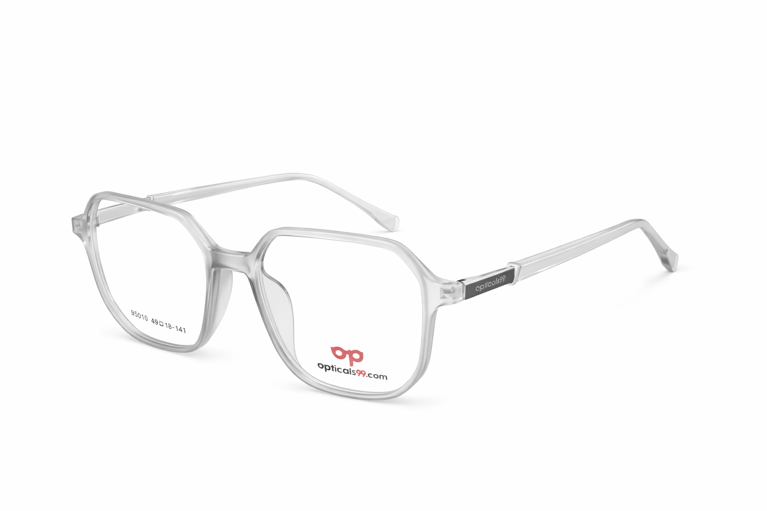 Opticals99 Gray Hexagon Fiber Frame view 2