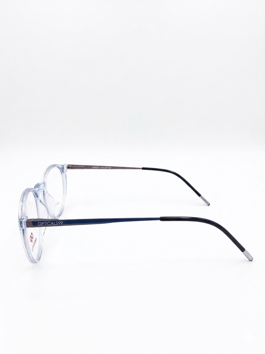 Opticals99 Zuno Round Transparent Frame For Men & Women view 2