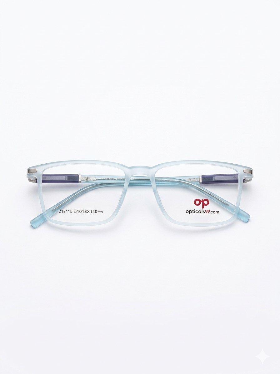 Opticals99 Light Blue Matte Eyeglasses