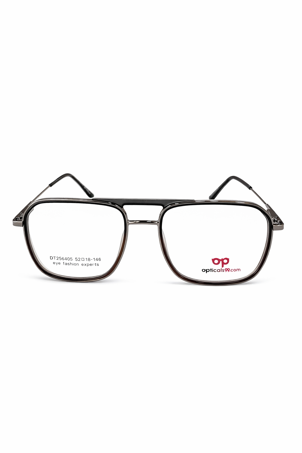 Opticals99 Metal Double-Bar Eyeglasses For Men