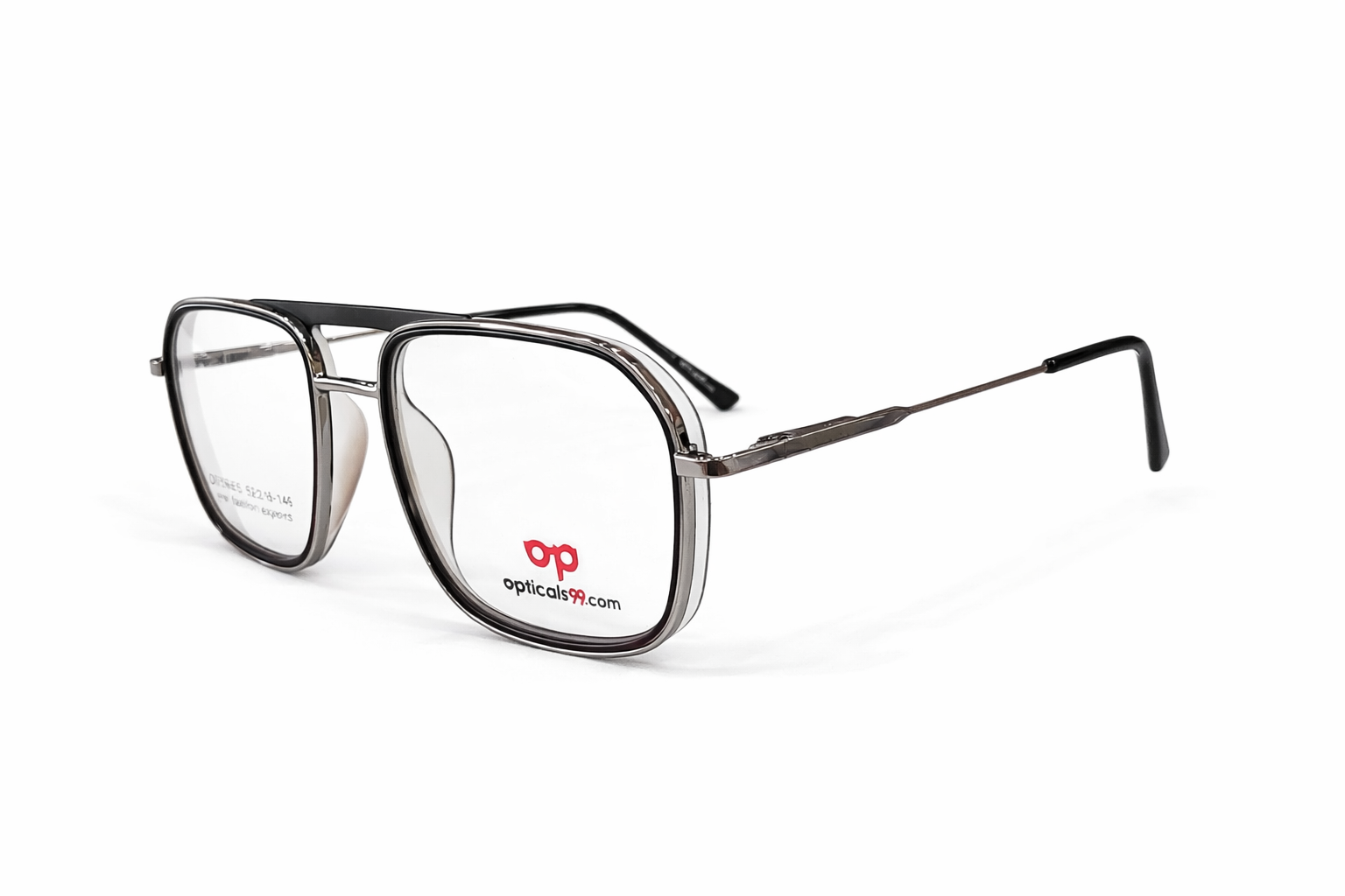 Opticals99 Metal Double-Bar Eyeglasses For Men view 2