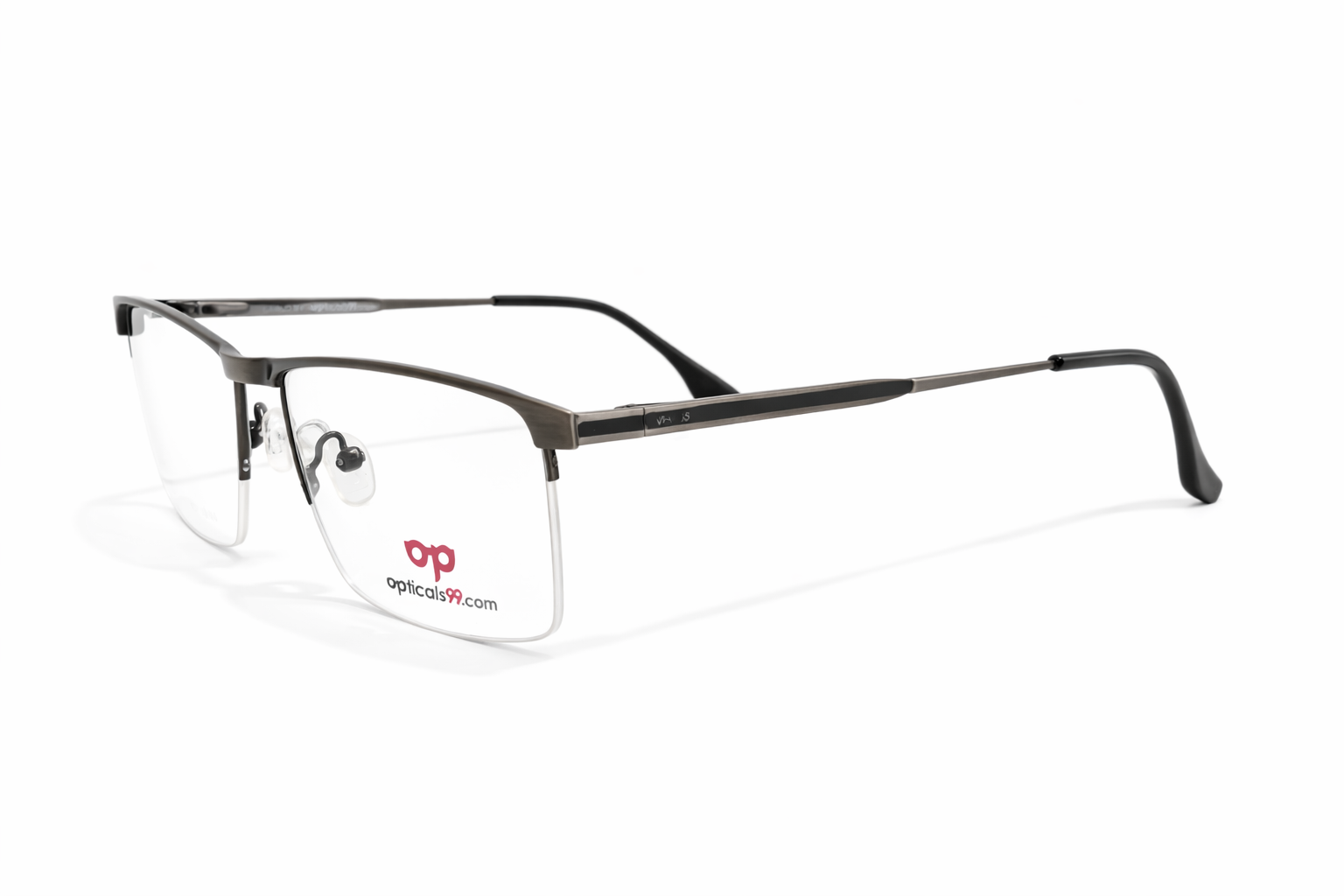 Opticals99 Sleek Gunmetal Semi-rim Eyeglasses For Men view 2