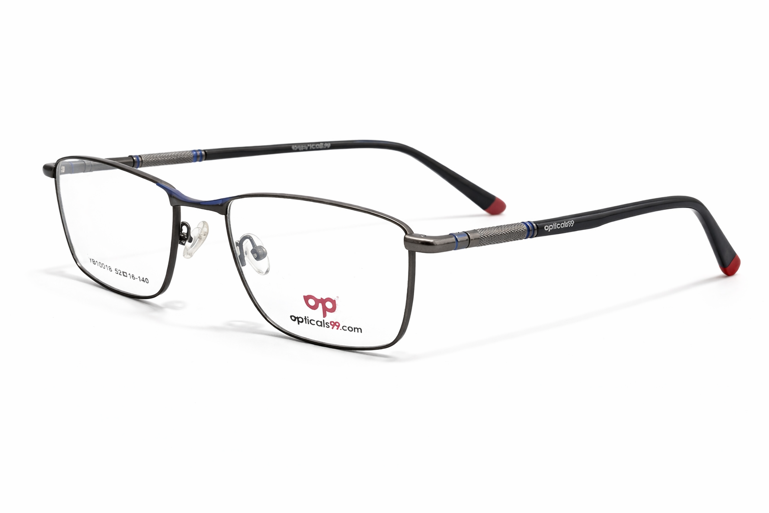 Opticals99 Sleek Gun Metal Eyeglasses view 2