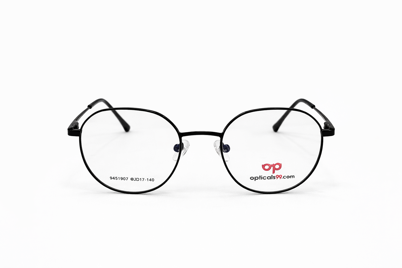 Opticals99 Thin Metal Round Black Eyeglasses 