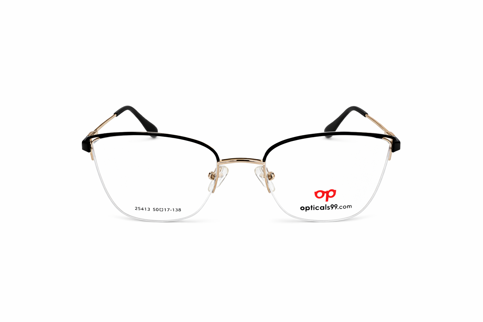 Opticals99 Metal Cateye Halfrim Eyeglasses For Women