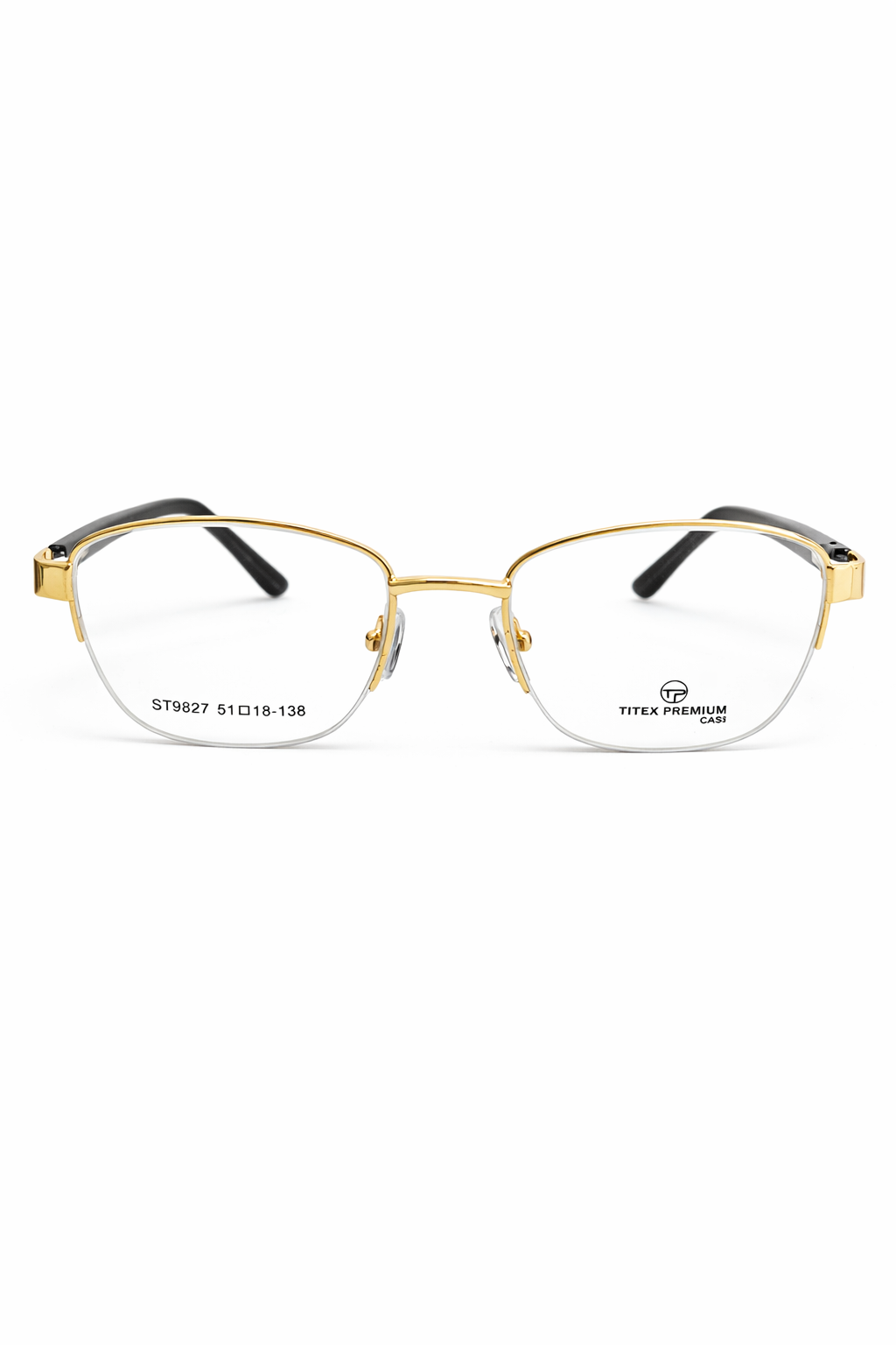 Metal Cateye Halfrim EyeGlasses For Women